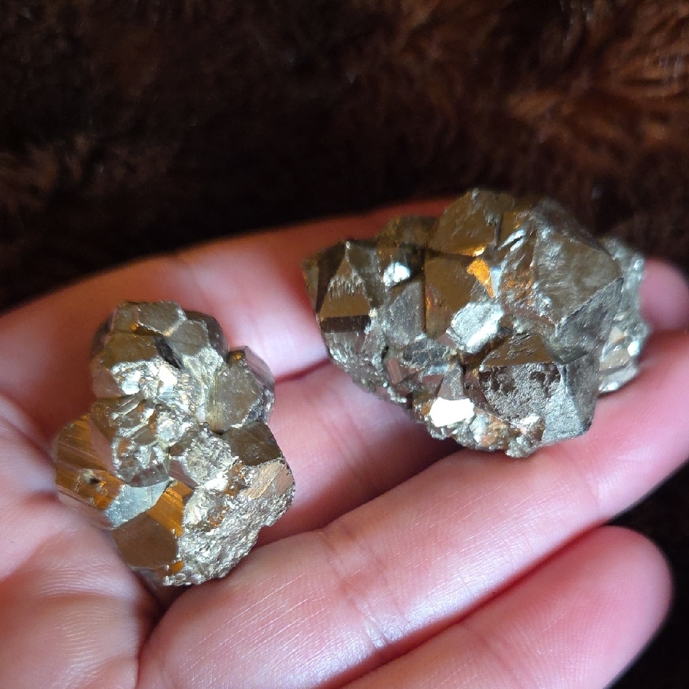 Stunning Peruvian Pyrite Cluster Set - Sparkle & Shine!